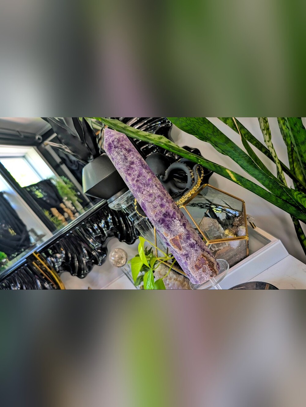 Dream Amethyst Crystal Pillar Tower